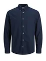 JACK&JONES Hemd Slim Fit Business Shirt mit Brusttasche Weiches Langarm Twill...
