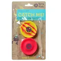 HABA Terra Kids Pocket-Frisbee 2er-Set – Mini-Wurfscheiben aus weichem Silikon – Pink/Gelb – für Kinder ab 4 Jahren – Outdoor-Frisbees für Park, Strand & Camping – 2013659001