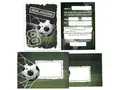 Limonia 12 Einladungskarten incl. 12 Umschläge zum 8. Kindergeburtstag Einladung Geburtstag Mädchen Kinder Jungs Jungen Boys Fussball Turnier grün schwarz