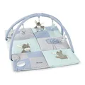 Sterntaler Spielbogen Esel Emmi – Weicher Baby-Spielplatz mit abnehmbaren Figuren, Rassel, Quietsche, Knisterpapier und Spiegelfolie - Krabbeldecke - Fördert spielerisch die Sinne – 100x80x3 cm