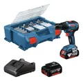 Bosch Professional Akku-Bohrschrauber GSR 18V-55, 18 V, Mit 2x Akku 4 Ah - im L-Case Pick & Click