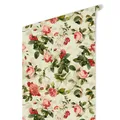 K&L Wall Art Vliestapete "Vintage Vliestapete", Pfingstrosen Rosen Blumen, mehrfarbig, matt - bunt