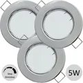 ✅ 3er Set Flache Milchglas LED Modul Einbauspots | 3x  STEP DIMMBAR | 5W | 230V✅