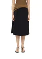 s.Oliver Damen Rock – Relaxed Fit, Jersey, Elastikbund, Fransensaum
