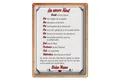 Femer GmbH Metallschild Spruch 30x40cm Kind denk immer daran deine Mama, (1 St), gewölbte Oberfläche, abgerundete Ecken, umgeschlagene Kanten