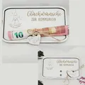 Glückwunsch zur Kommunion - Karte aus Holz Geschenkkarte Geldkarte Geschenk