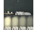 LED Stehleuchte CCT 600 lm warmweiß-tageslichtweiß H 128 cm mit Touchdimmer schw