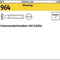 Linsensenkschraube DIN 964 Schlitz M6x 70 Messing 100 Stück