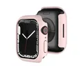 Wigento Smartwatch-Hülle Für Apple Watch Serie 9 8 7 45mm Schock TPU Silikon Hülle Cover Pink