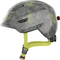 ABUS Fahrradhelm Abus Kinderhelm Smiley 3.0 LED grey space M 50 bis 55cm