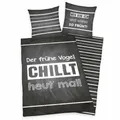 Sprüche Bettwäsche "Der frühe Vogel..."
