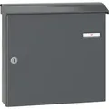 Renz Briefkasten Anthrazit Mit Namensschild Convex 380x360x115mm, Stahl Ral 7016