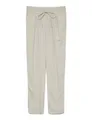 VERO MODA Damen Legere Leinen Stoffhose Casual Schlupfhose Lockere Ankle Pants, Farben:Beige-2, Größe:XL