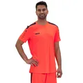 JAKO Sport-Tshirt Trikot Power (Polyester-Interlock, strapazierfähig) orange/marineblau Herren, Größe: L