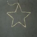 MARELIDA LED Stern Leuchtstern Metallstern Weihnachtsstern für Innen/Außen (40cm 140 LED)