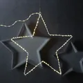 LED Stern Leuchtstern Metallstern 140LED H: 40cm Weihnachtsstern für Innen/Außen