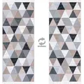 Jimri Teppich Kelim, Läufer, Wohnzimmer Teppich Flur Läufer grau Läufer | 60 cm x 180 cm