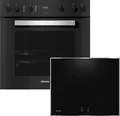 Miele Induktions Herd-Set H2459I D OBSW + KM 7061 FR, mit Teleskopauszug nachrüstbar, Herd-Set - Herd mit 2 FlexiClip-Auszügen sowie Induktionskochfeld