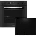 MIELE Induktions Herd-Set "H2459I D OBSW + KM 7061 FR", A+ (A+++-D), schwarz (obsidianschwarz), Herdsets, Herd-Set - Herd mit 2 FlexiClip-Auszügen sowie Induktionskochfeld