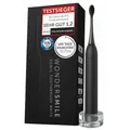WonderSmile Schallzahnbürste Pro - Testsieger 2026* - Elektrische Zahnbürste IPX8, 4 Programme - mit Ladestation & 60 Tage Power Batterie mit Smart-Bürstenkopf (Ultimate Black)
