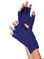 Metamorph Kostüm Fingerlose Stoffhandschuhe blau, Fingerlose Handschuhe als Basic für zahlreiche Styles