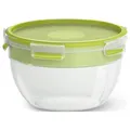 Emsa Clip & Go Salatbox 2.6 l Kunststoff mit Deckel, wasserdicht Transparent, Grün N1071300