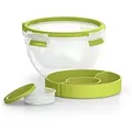 Emsa N1071300 Clip & Go Salatbox De, Klar & Grün, 1 Stück (1st Pack)