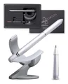 novium Hoverpen Future - Rollerball-Stift mit magnetischer Schwebetechnik | Von der Raumfahrt inspiriertes Design | Schreibtisch-Setup | Luxus-Geschenkidee | Frost Silver
