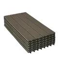 Woltu Wpc Terrassenfliesen Terrassendielen Holz-optik 30x60cm, Fliese Bodenfliese Klickfliese Mit Klicksystem Bodenbelag (6 Stück / 1 M2) Braun