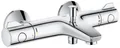 GROHE Grohtherm 800, Badewannenarmatur (Thermostat mit intelligenter Temperaturregelung, Mischbatterie mit Sicherheitssperre bei 38°, Duscharmatur mit S-Anschlüssen), chrom, 34567000