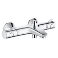 GROHE Grohtherm 800, Badewannenarmatur (Thermostat mit intelligenter Temperaturregelung, Mischbatterie mit Sicherheitssperre bei 38°, Duscharmatur mit S-Anschlüssen), chrom, 34567000