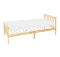ML-DESIGN Bettgestell Holz Tagesbett, Jugend Einzelbett mit Kopf- & Fußteil, Holzbettgestell, Kinderbett, Bettrahmen Massivholz Bett Jugendbett Kiefer Natur