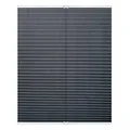 Lichtblick Plissee Klemmfix, ohne Bohren, verspannt, lichtdurchlässig, Blickdicht, Uni, mit eleganter Crushed Optik 55 cm x 130 cm (B x L), Grau