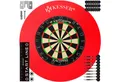 KESSER Dartscheibe Classic 45cm mit 9 Dartpfeilen mit Metallspitze und Wandschutz, Dartscheibe Sisal mit Dartpfeile Professional Dartboard