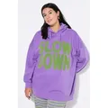 Studio Untold Sweatshirt Hoodie oversized Towel-Statementprint Kapuze blau|lila 50/52
