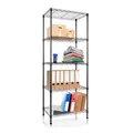 KARAT Gitterregal Rocky 250 kg Belastbarkeit 5 Böden Schwarz 55 x 35 x 140 cm