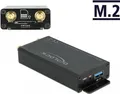 DeLOCK USB3.0 Converter for M.2 Key B module with SIM slot and enclosure - Schnittstellenadapter - M.2 Card - USB3.0 - Schwarz (63172)