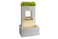 blumfeldt Wasserspiel Bloomingstone Brunnen 20W Pflanzkübel Zink Terrazzo LED warmweiß 10m, Zierbrunnen Zimmerbrunnen Solarbrunnen mit Warmweiß & 10m Kabel