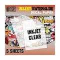 Green Stuff World Waterslide A4-Aufkleberbögen, transparent, für Tintenstrahldrucker, 5 Stück