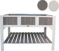 HABAU Hochbeet Klara, zweifarbig, mit Folie und Ablage, 119 x 57 x 89 cm