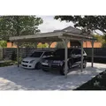 Carport, BxT: 453 x 500 cm, Firsthöhe: 247 cm, kesseldruckimprägniert - braun