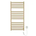 SWHC Badheizkörper Elektrisch Gold Handtuchheizkörper Elektrisch 110 x 52 x 12 cm Heizkörper Heizung 162 W Handtuchwärmer Rostfreier Stahl Handtuchtrockner
