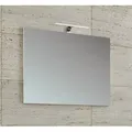 VCM Badspiegel rahmenlos | Spiegel | schlankes Design | Maße ca. H. 40 x B. 60 x T. 2 cm | Wandspiegel - Badinos - Transparent