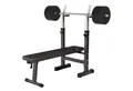 GORILLA SPORTS Hantelbank Hantelbank mit Langhantelset, (8-tlg)