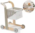 Einkaufswagen SHOPPY aus Holz für Kinder (Schlamm) Kindereinkaufswagen Spielzeug