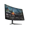 AW3225QF 32 Zoll 4K UHD 3840x2160 1700R Curved Gaming Monitor, 240Hz, QD OLED...