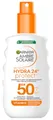 Garnier Ambre Solaire Hydra Protect+ 24h LSF 50 Sonnenschutz-Spray, Schutz vor UVA und UVB, mit Vitamin E, 150 ml