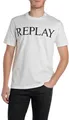 Replay Herren T-Shirt Kurzarm Rundhalsausschnitt, Weiß (Natural White), XL