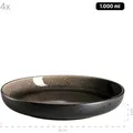 MÄSER Teller tief 24 cm, 4-er Set, SCHWARZ/GRAU, postsicher, Serie NIARA
