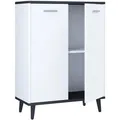 VCM Kommode Landos 917531, weiß / anthrazit, mit 2 Türen, 60 x 81 x 28cm